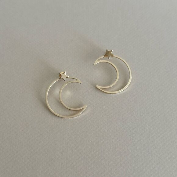 Moon earrings S800 - Picture 2 of 5